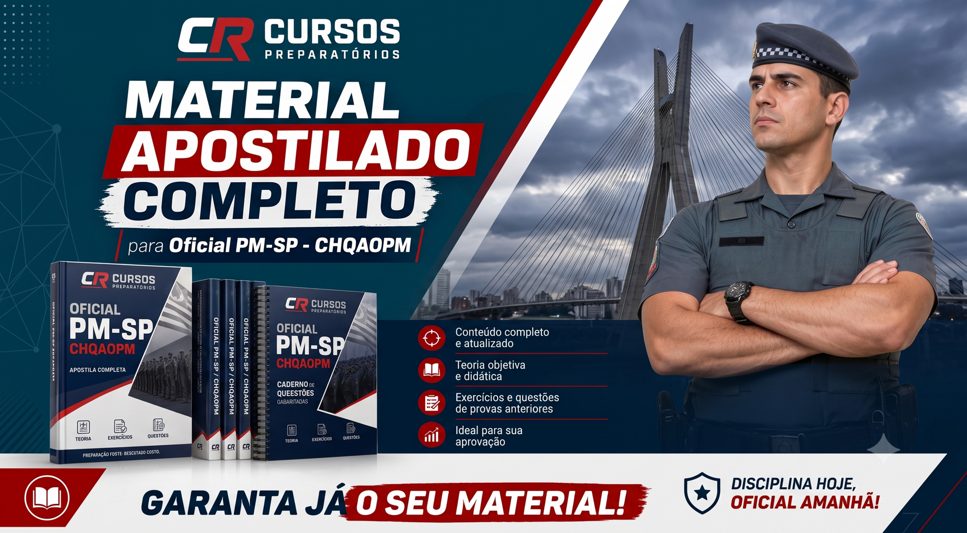 Material Apostilado para CHQAOPM - QUADRO DE OFICIAIS